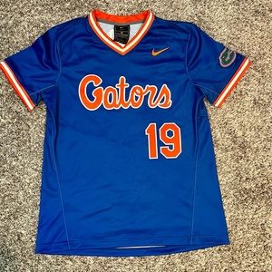 Nike Florida Gators Vapor V-Neck Softball Jersey Women's Medium Blue